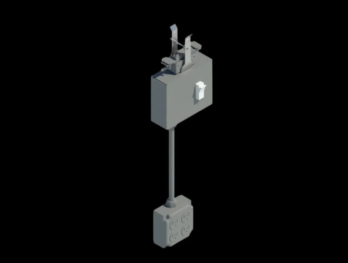 5-20R drop cord receptacle for Track Busway overhead power