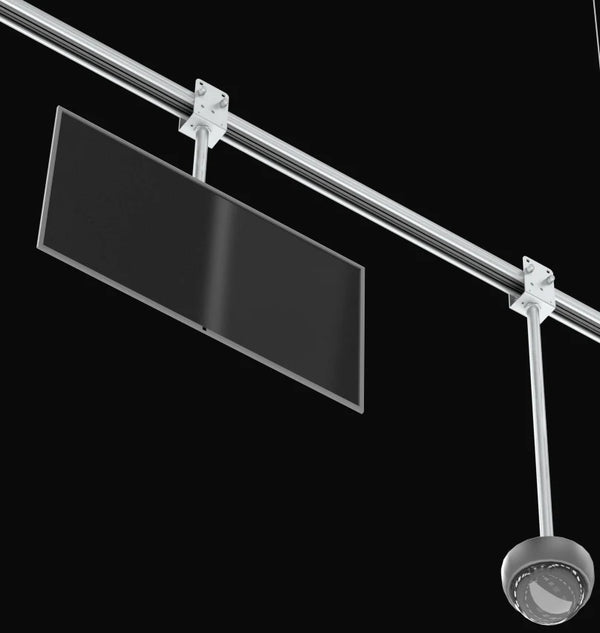 Track Busway integrated with AV display and security camera