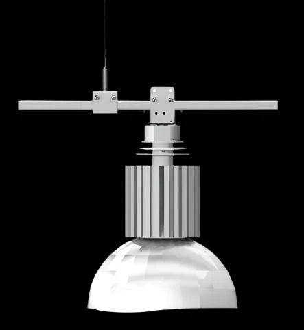 Industrial light fixture mounted to overhead Track Busway