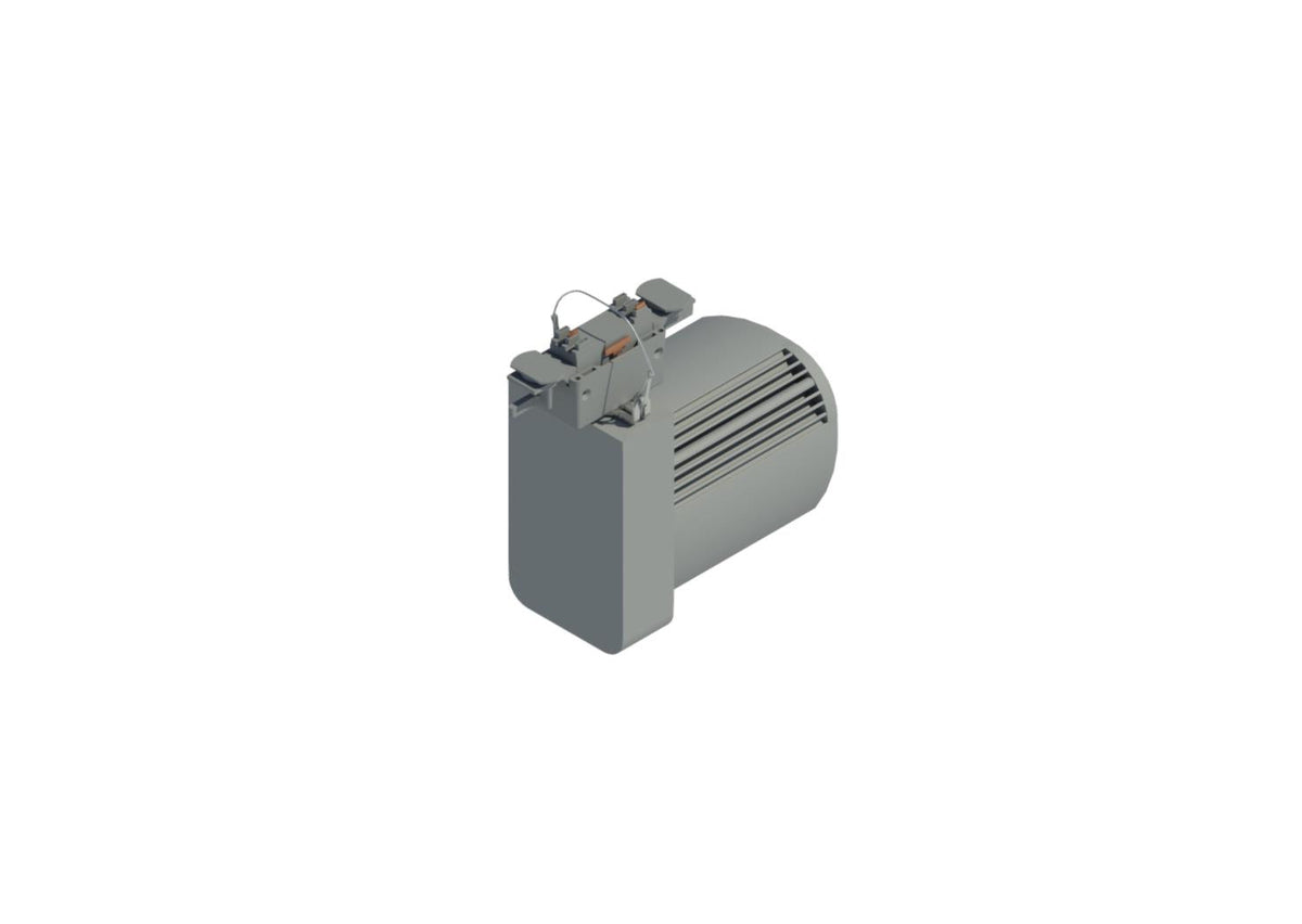 Silver rectangular floodlight with reflective interior cavity and side‑mounted housing for track busway