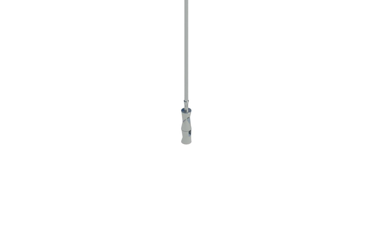 Angled suspension cable assembly with looped ends used for hanging track‑busway components