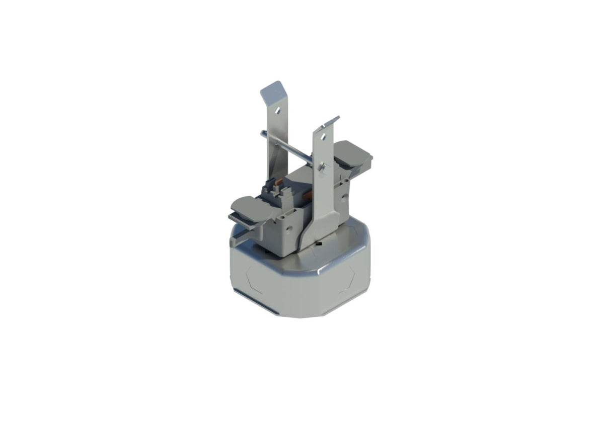 octagon box with track busway plug-in fitting and bracketry