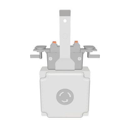 120V outlet box with L5-15R twist-lock receptacle for Track Busway