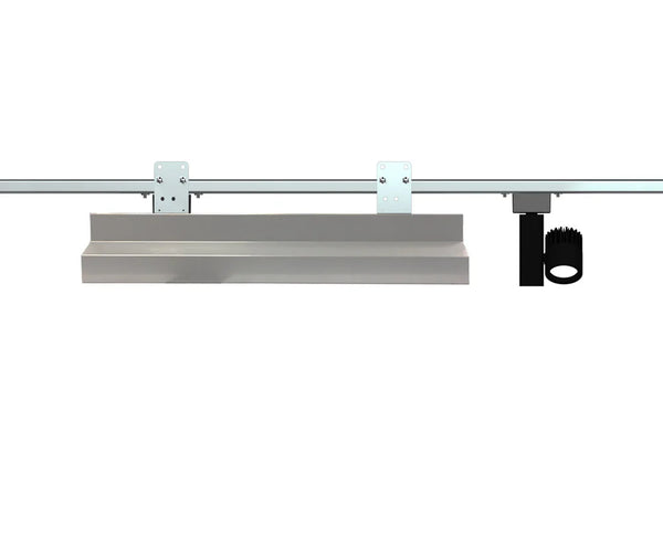 Track Busway with mounted accent lighting and adjustable spotlight for directional illumination
