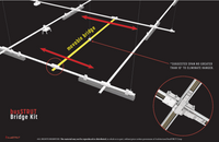 Track Busway bridge kit for precise location of overhead power