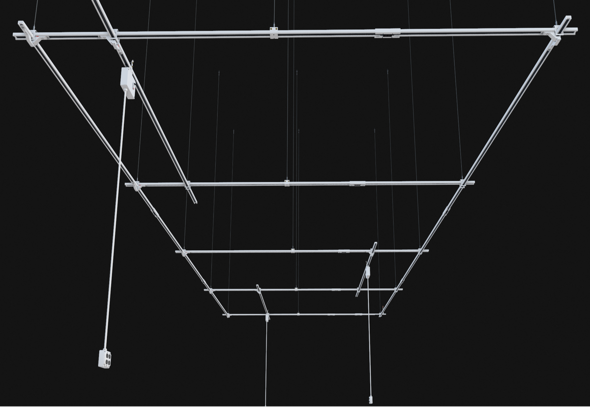 Rectangular overhead power configuration using modular Track Busway