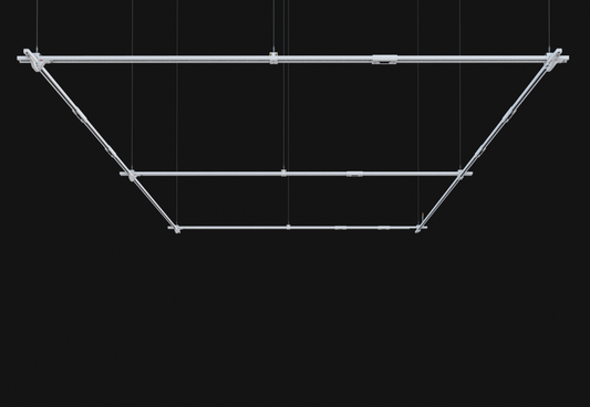 Medium Track Busway suspended rectangle configuration with no attachments yet