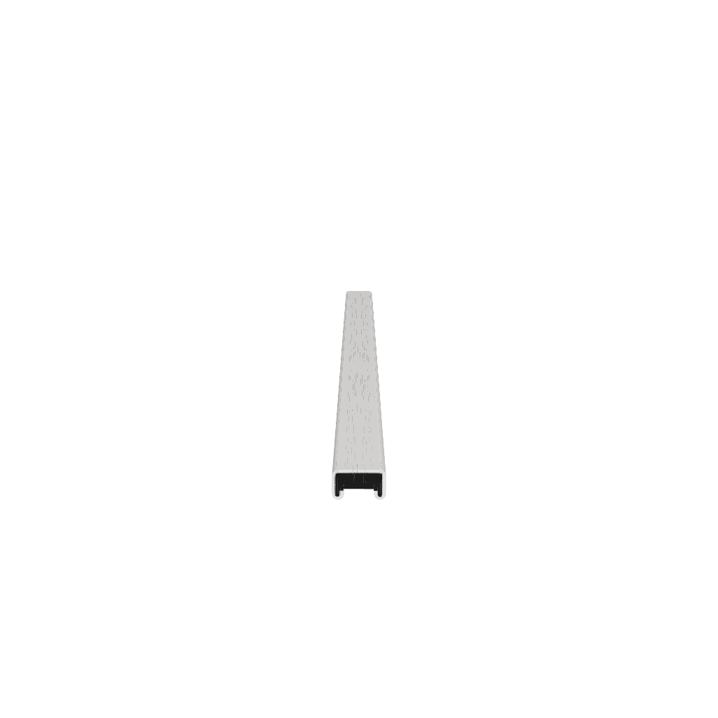 straight on view of white track busway length