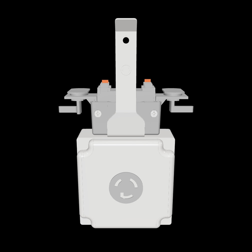 120V outlet box with L5-20R twist-lock receptacle for Track Busway