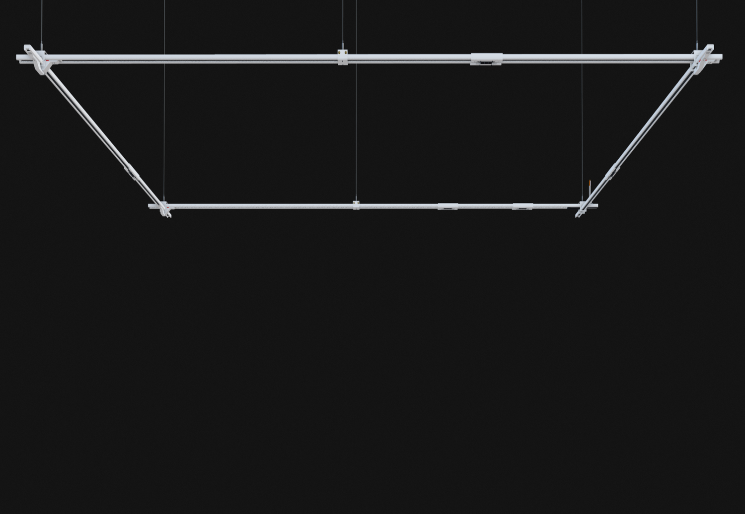 Small Track Busway suspended rectangle configuration with no attachments yet