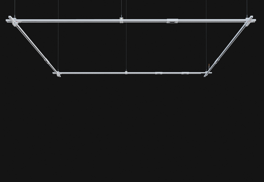 Small Track Busway suspended rectangle configuration with no attachments yet