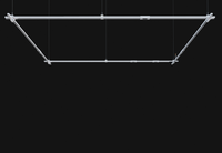 Small Track Busway suspended rectangle configuration with no attachments yet