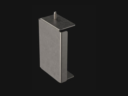 T225 end cap with upper fastening stud and formed housing flanges