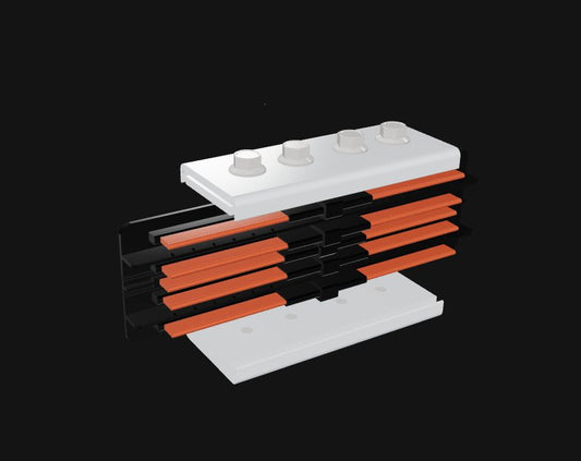 T225 electrical joiner with copper connectors and upper and lower mechanical brackets