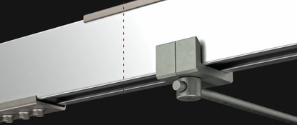T225 electrical joiner installation tool engaged beneath the busway joint