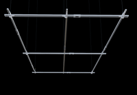 Medium Track Busway suspended grid configuration with no attachments yet