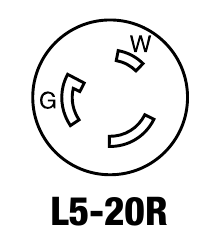NEMA L5-20R female interface reference