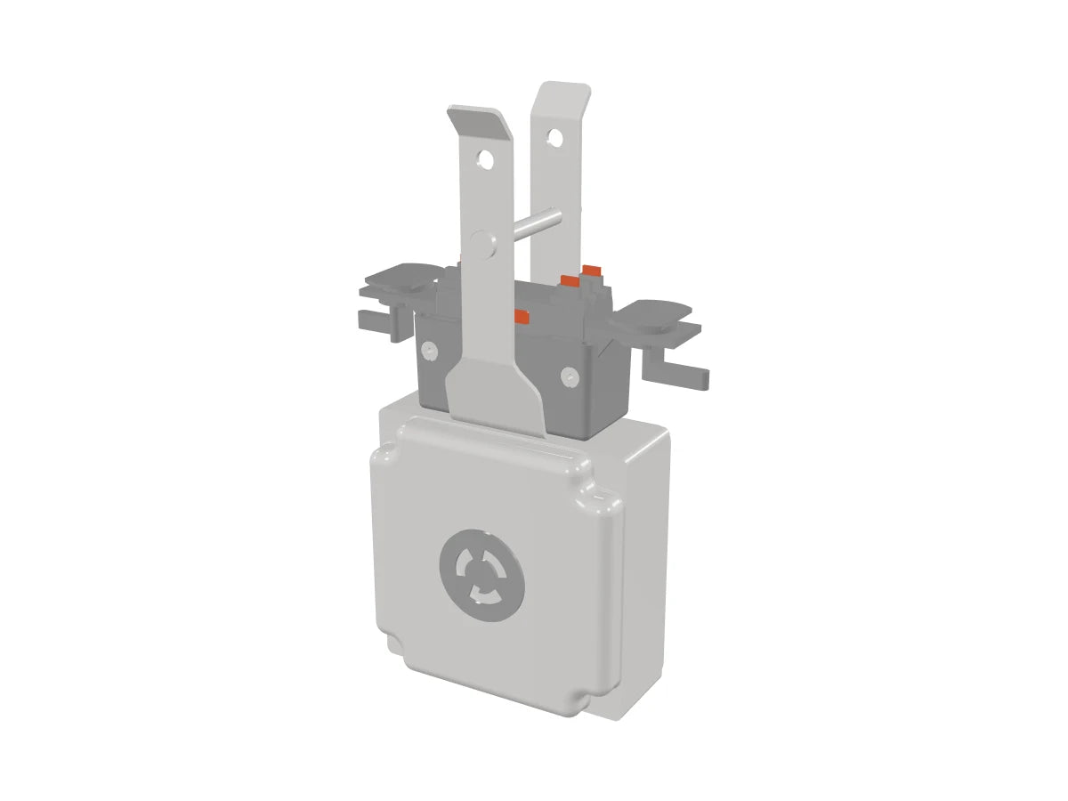 Rendered 3D view of 240V Outlet Box — L6-20 Single Twist Lock