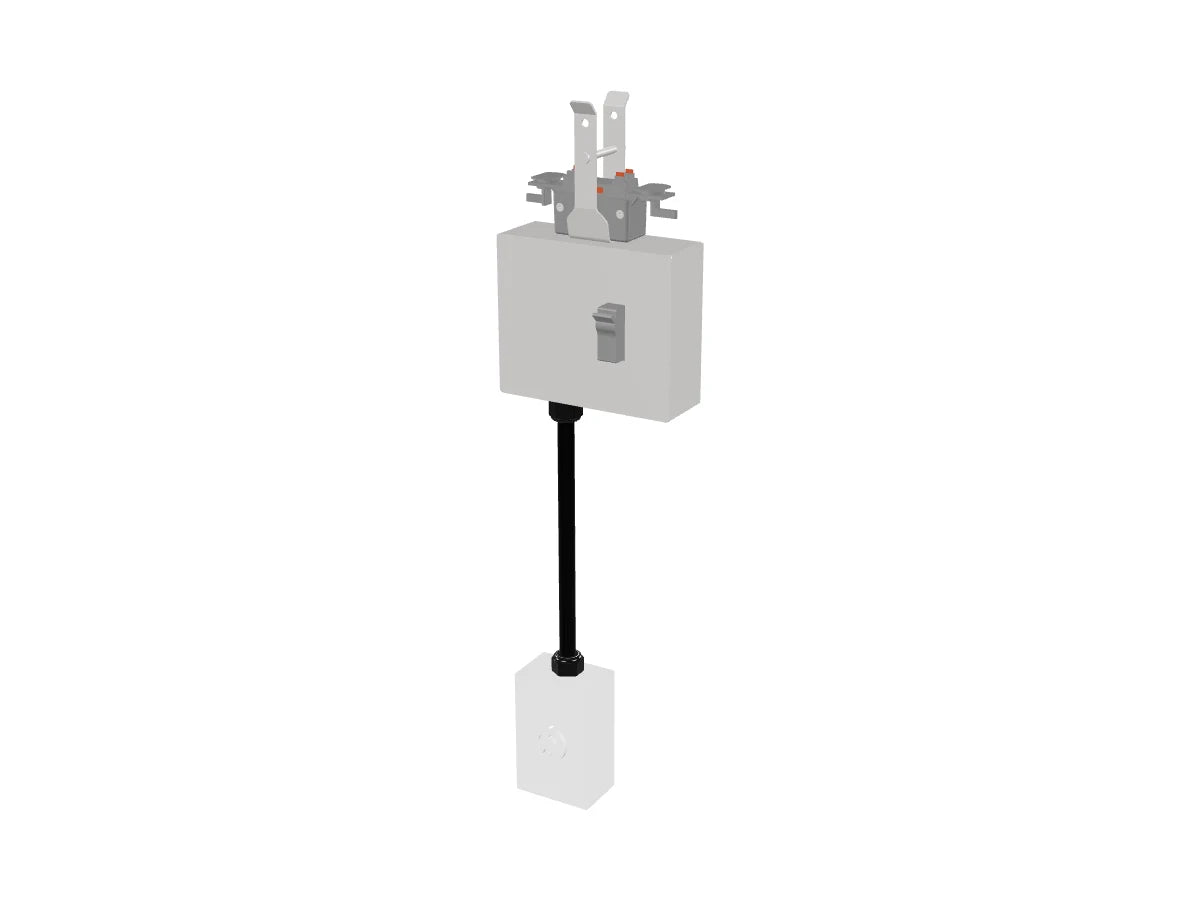 Rendered 3D view of 240V PowerDrop Cord \u2014 L6-15R Single Twist Lock