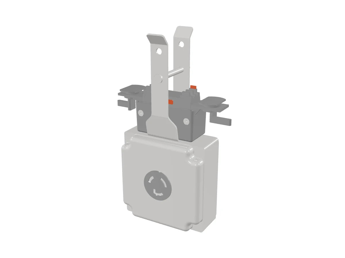 Rendered 3D view of 120V Outlet Box — L5-20r Single Twist Lock