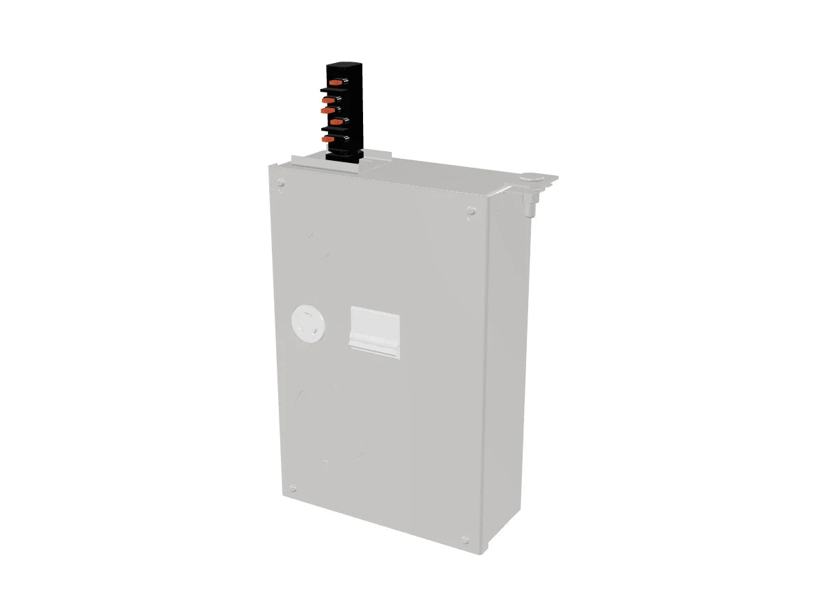 Rendered 3D view of T225 3-Pole Breakered Outlet Box Tap-Off Unit