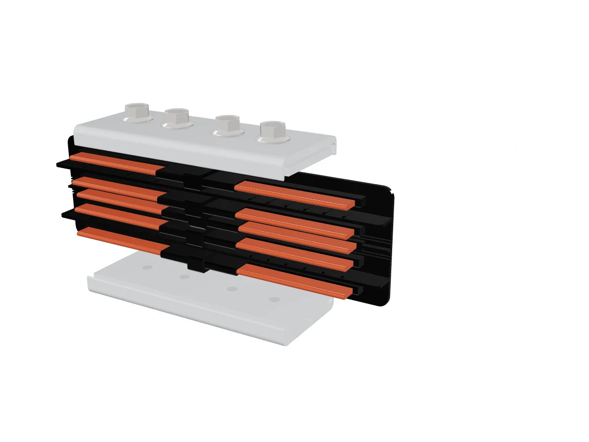 Rendered 3D view of 225A Track Busway Joiner
